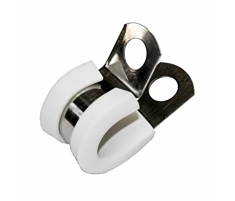 Stainless steel pipe clamp 1/4″ white