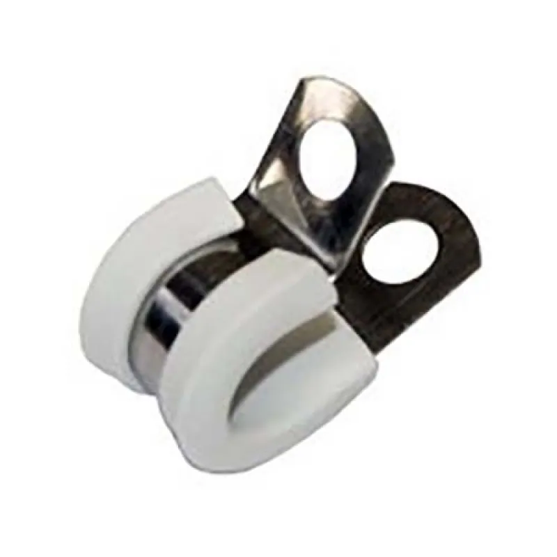 Tecnocooling clamp 3/8″ with rubber insert white