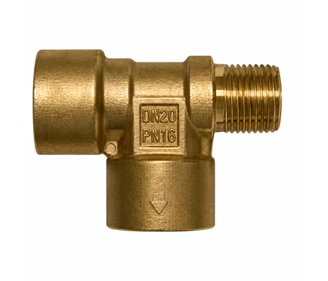 Tee fitting male-female-female 3/8″ BSP brass
