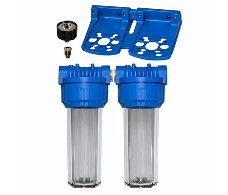 Filter set with pressure gauge, 3 x 9 x 3/4, 5+1+0.005 microns